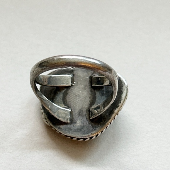 Vintage Southwestern Turquoise Sterling Silver Ring - Picture 10 of 11